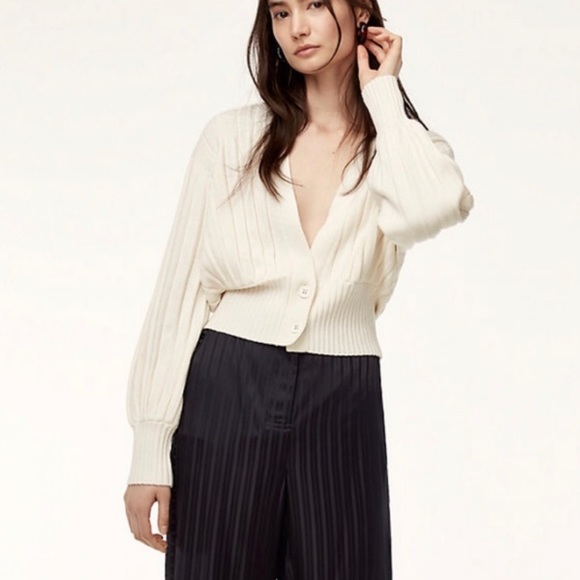 Aritzia Wilfred Plunge Front Cardigan - Picture 3 of 4